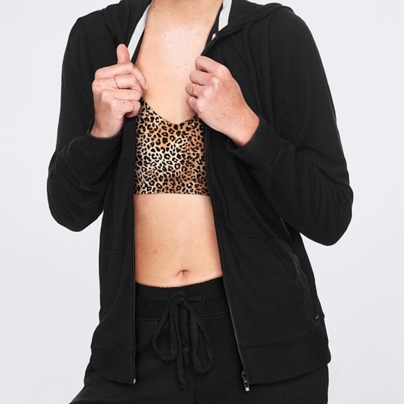 PINK Victoria's Secret Sweaters - Cozy Perfect Full-Zip - pure black PINK Victoria's Secret Sweaters - Cozy Perfect Full-Zip - pure black